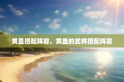 黄盖搭配阵容，黄盖的武将搭配阵容