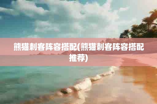 熊猫刺客阵容搭配(熊猫刺客阵容搭配推荐)
