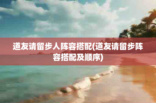 道友请留步人阵容搭配(道友请留步阵容搭配及顺序)