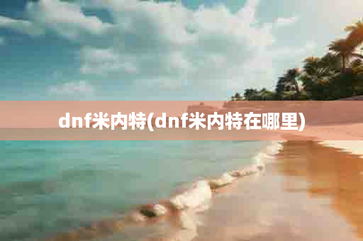 dnf米内特(dnf米内特在哪里)