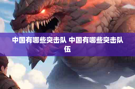 中国有哪些突击队 中国有哪些突击队伍