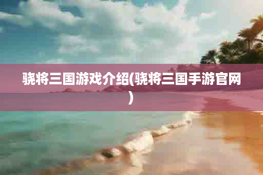 骁将三国游戏介绍(骁将三国手游官网)