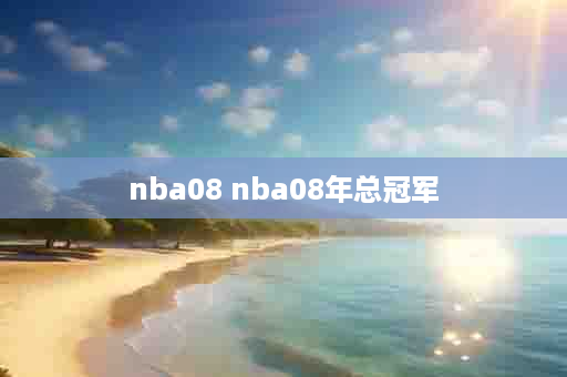 nba08 nba08年总冠军