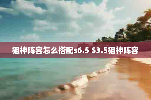 狙神阵容怎么搭配s6.5 S3.5狙神阵容