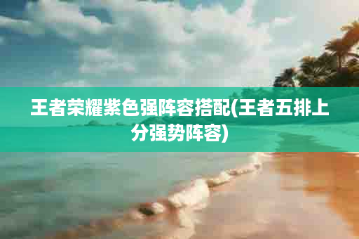 王者荣耀紫色强阵容搭配(王者五排上分强势阵容)