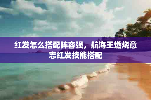 红发怎么搭配阵容强，航海王燃烧意志红发技能搭配
