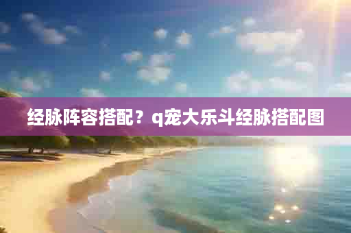 经脉阵容搭配？q宠大乐斗经脉搭配图