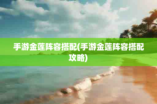 手游金莲阵容搭配(手游金莲阵容搭配攻略)