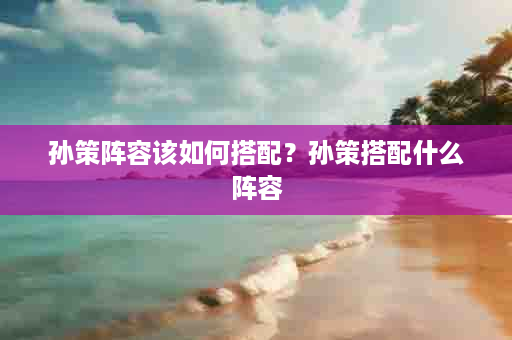 孙策阵容该如何搭配？孙策搭配什么阵容