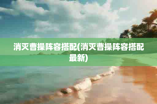 消灭曹操阵容搭配(消灭曹操阵容搭配最新)