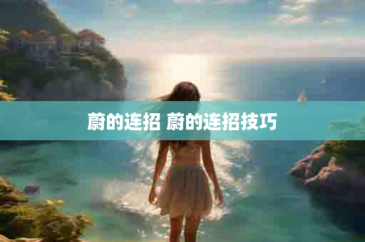 蔚的连招 蔚的连招技巧