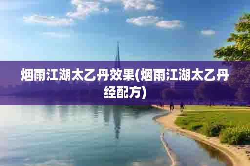 烟雨江湖太乙丹效果(烟雨江湖太乙丹经配方)