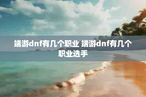 端游dnf有几个职业 端游dnf有几个职业选手