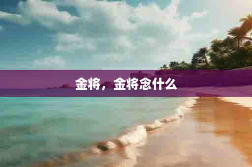 金将，金将念什么
