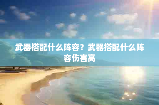 武器搭配什么阵容？武器搭配什么阵容伤害高