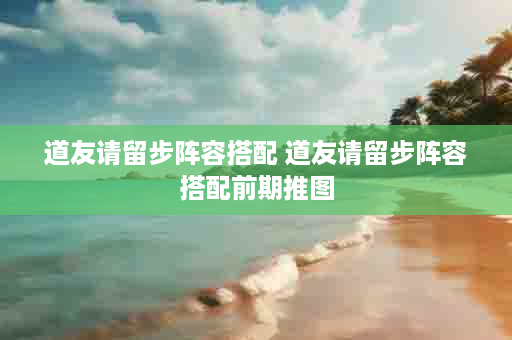 道友请留步阵容搭配 道友请留步阵容搭配前期推图