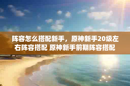 阵容怎么搭配新手，原神新手20级左右阵容搭配 原神新手前期阵容搭配