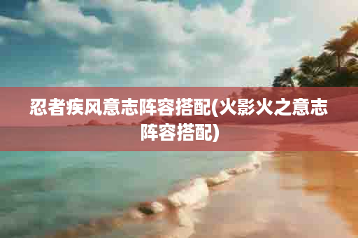 忍者疾风意志阵容搭配(火影火之意志阵容搭配)
