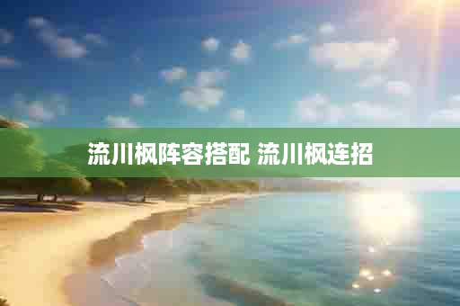 流川枫阵容搭配 流川枫连招
