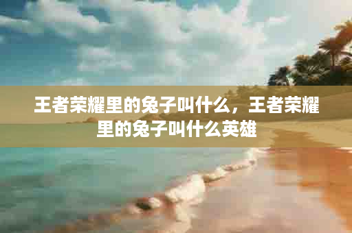 王者荣耀里的兔子叫什么，王者荣耀里的兔子叫什么英雄