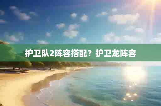 护卫队2阵容搭配？护卫龙阵容