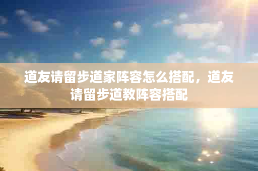 道友请留步道家阵容怎么搭配，道友请留步道教阵容搭配