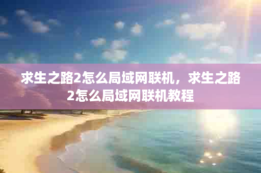 求生之路2怎么局域网联机，求生之路2怎么局域网联机教程