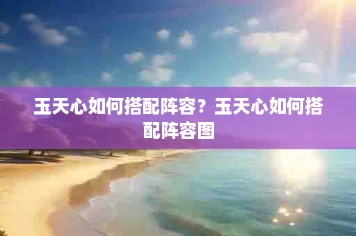 玉天心如何搭配阵容？玉天心如何搭配阵容图