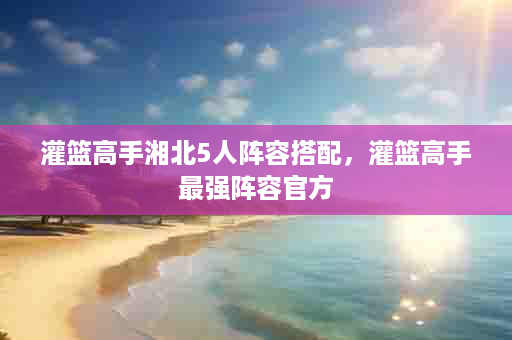 灌篮高手湘北5人阵容搭配，灌篮高手最强阵容官方