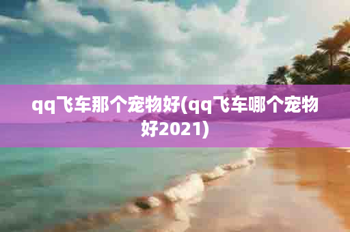 qq飞车那个宠物好(qq飞车哪个宠物好2021)