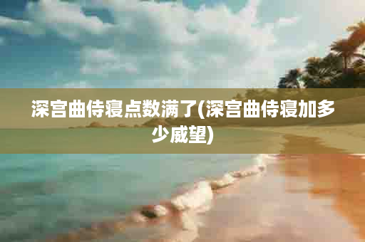 深宫曲侍寝点数满了(深宫曲侍寝加多少威望)