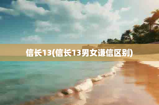 信长13(信长13男女谦信区别)