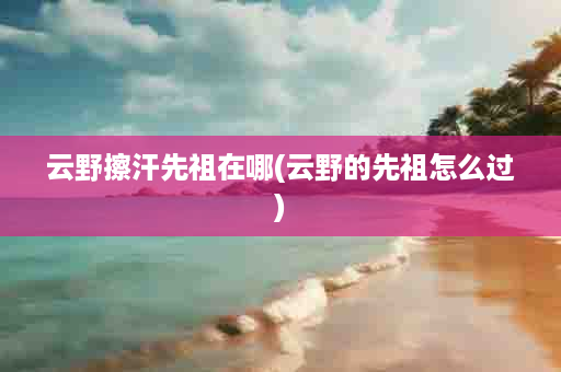 云野擦汗先祖在哪(云野的先祖怎么过)