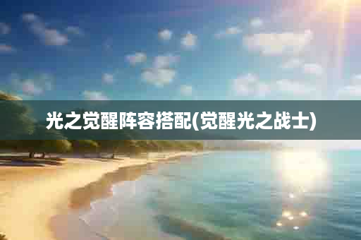 光之觉醒阵容搭配(觉醒光之战士)