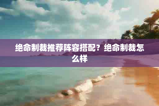 绝命制裁推荐阵容搭配？绝命制裁怎么样