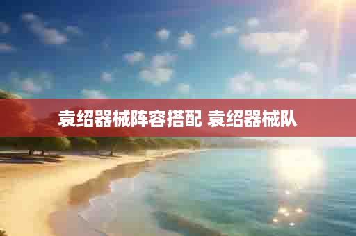 袁绍器械阵容搭配 袁绍器械队