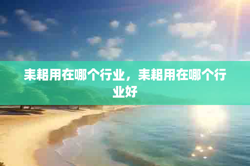 耒耜用在哪个行业，耒耜用在哪个行业好