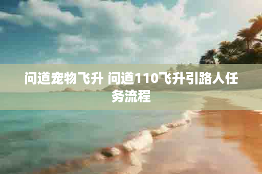 问道宠物飞升 问道110飞升引路人任务流程